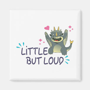 Little but loud postcard magnet