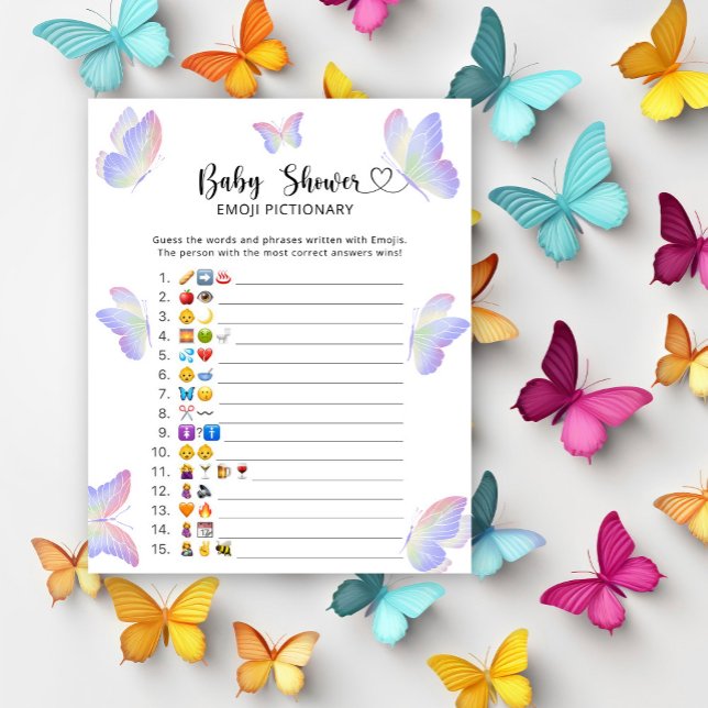 Little Butterflies - baby shower emoji pictionary (Creator Uploaded)