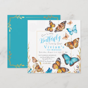 Little Butterfly 1st Birthday Invitation