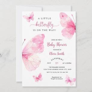 Little Butterfly Baby Shower Invitation