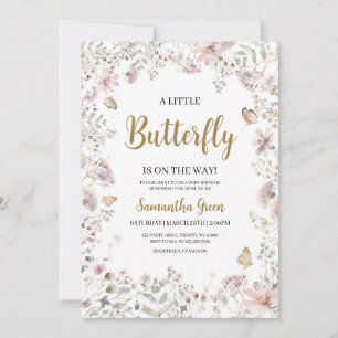 Little Butterfly Baby Shower Invitation