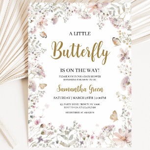Little Butterfly Baby Shower Invitation