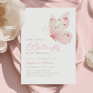 Little Butterfly Baby Shower Invitation