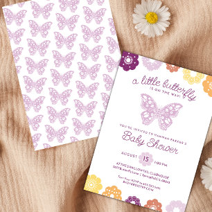 Little Butterfly Baby Shower Invitation