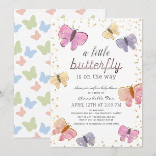 Little Butterfly Baby Shower Invitation