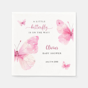 Little Butterfly Baby Shower Napkin