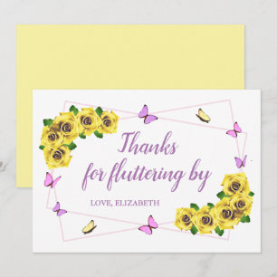 Little Butterfly Baby Shower Thank You Card