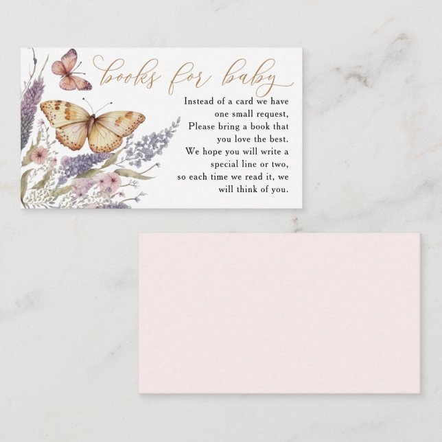 Little Butterfly Books for Baby Enclosure Card (Front/Back)