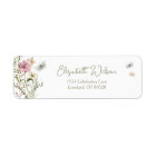 Little Butterfly Floral Baby Shower Return Address