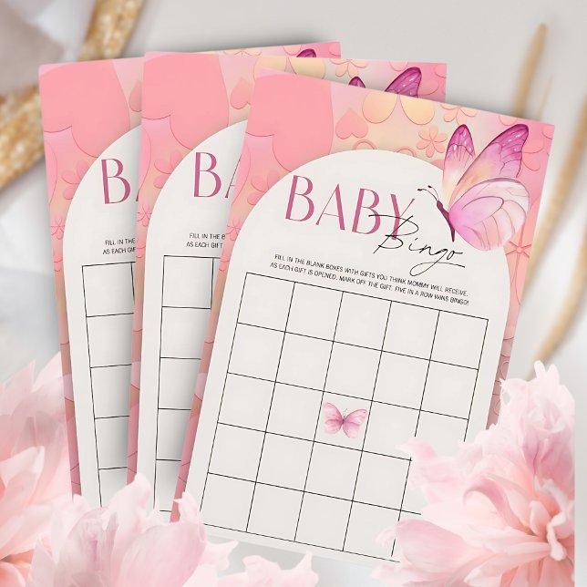 Little Butterfly is on way Baby Shower Bingo Game (Creator Uploaded)