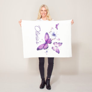 Little Butterfly Personalised Gift Birthday Party  Fleece Blanket