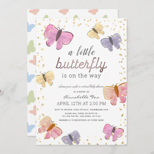 Little Butterfly Virtual Baby Shower Invitation