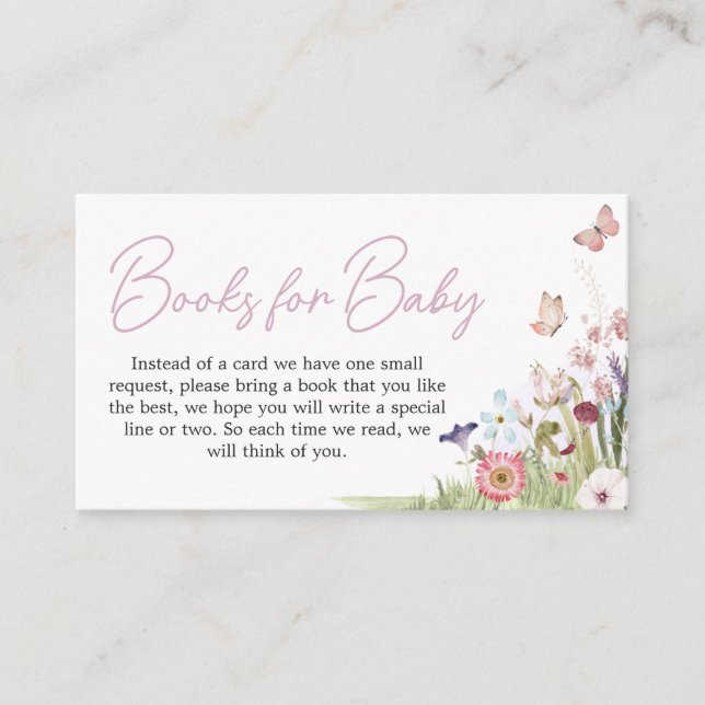 Little Butterfly Wildflower Books for Baby Enclosure Card (Front)