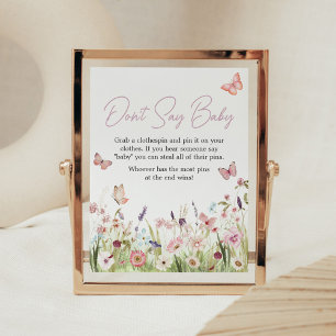 Little Butterfly Wildflower Don't Say Baby Poster