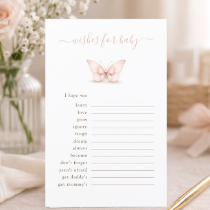 Little Butterfly Wishes For Baby Game Card