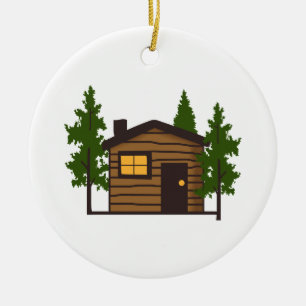 Little Cabin Ceramic Tree Decoration
