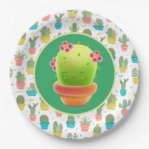 Little Cactus Paper Plate