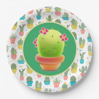 Little Cactus Paper Plate