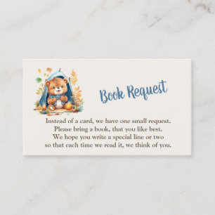 LITTLE CAMPER  BLUE WATERCOLOR BABY SHOWER  ENCLOSURE CARD