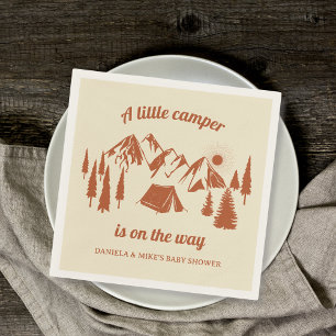 Little Camper Forest Camping Baby Shower Napkin