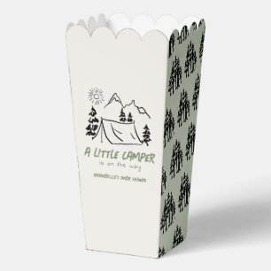 Little Camper Hand-drawn Tent Boy Baby Shower Favour Box