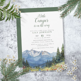 Little Camper Mountain Wildflower Baby Shower Invitation