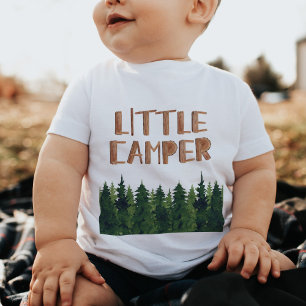 Little Camper Watercolor Woodland  Baby T-Shirt