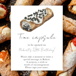 Little Cannoli Time Capsule 1st birthday Poster