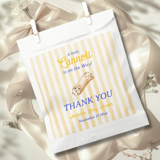 Little Cannoli Yellow Blue Italian Baby Shower Favour Bags (Creator Uploaded)