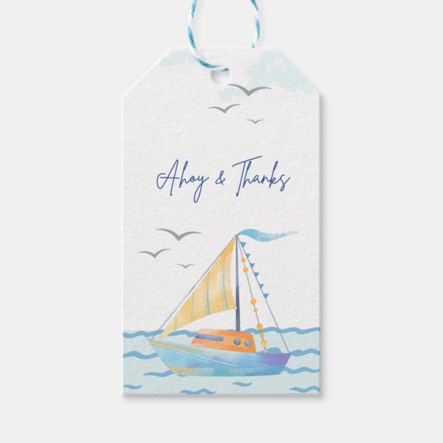 Little Captain Gift Tags (Front)