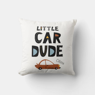 Little Car Dude First Name Cushion