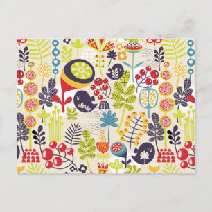 Little cartoon birds postcard