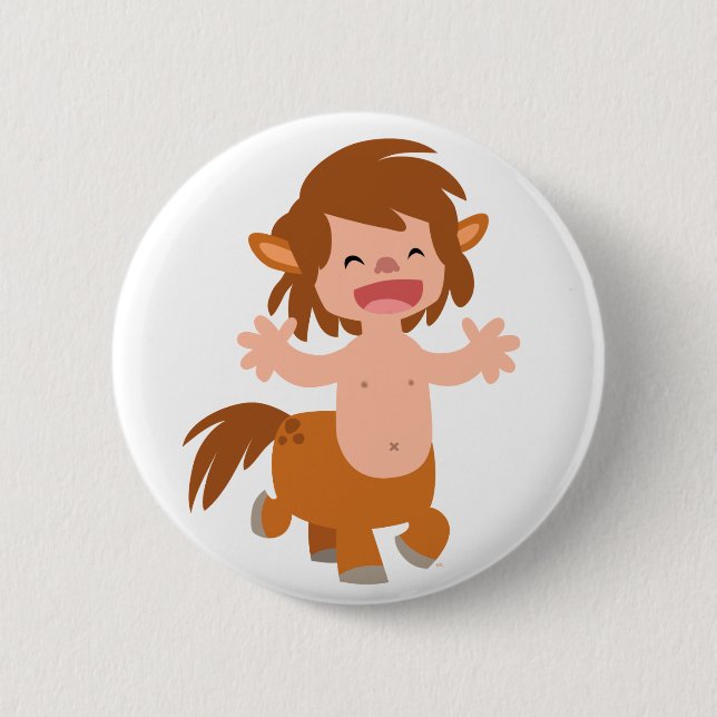Little Cartoon Centaur 6 Cm Round Badge (Front)
