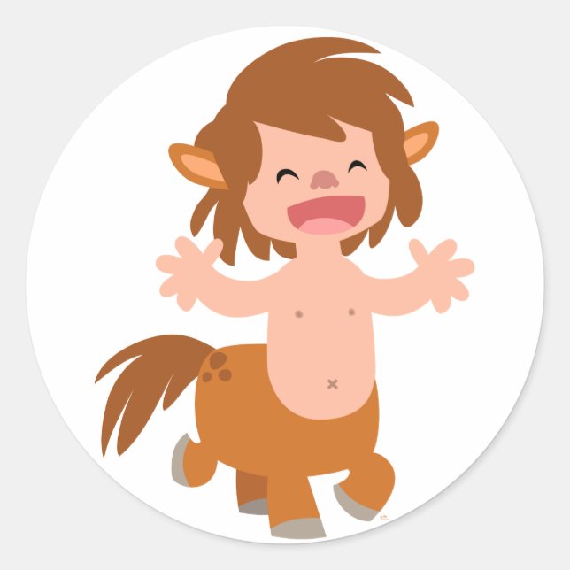 Little Cartoon Centaur Sticker (Front)