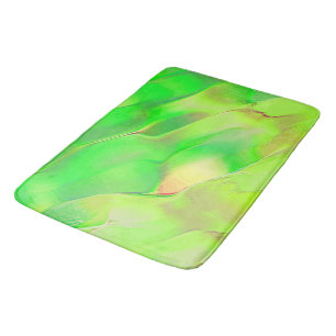 Little carved in aged vivid green bath mat