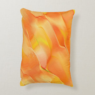 Little carved in many orange and yellow decorative cushion