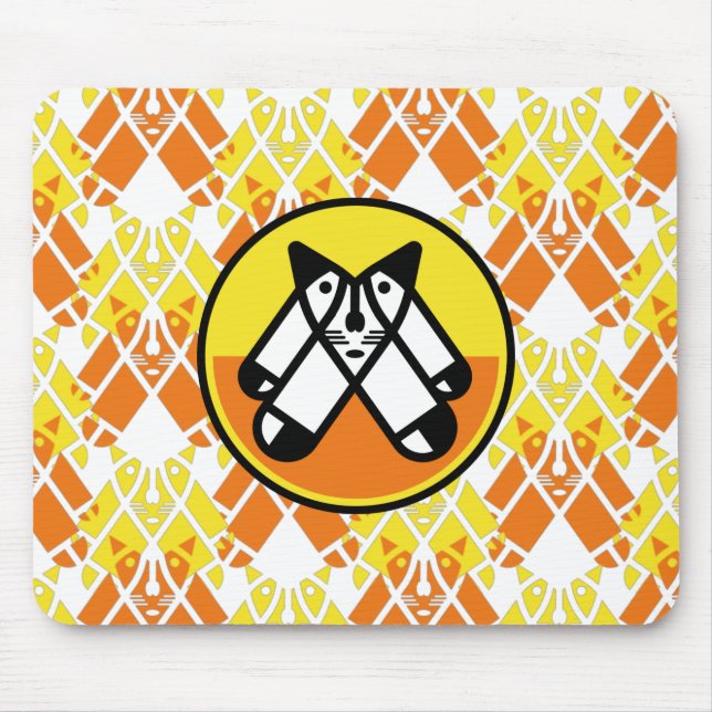 LITTLE CAT LOVE by Masanser Pixelat Mouse Mat (Front)