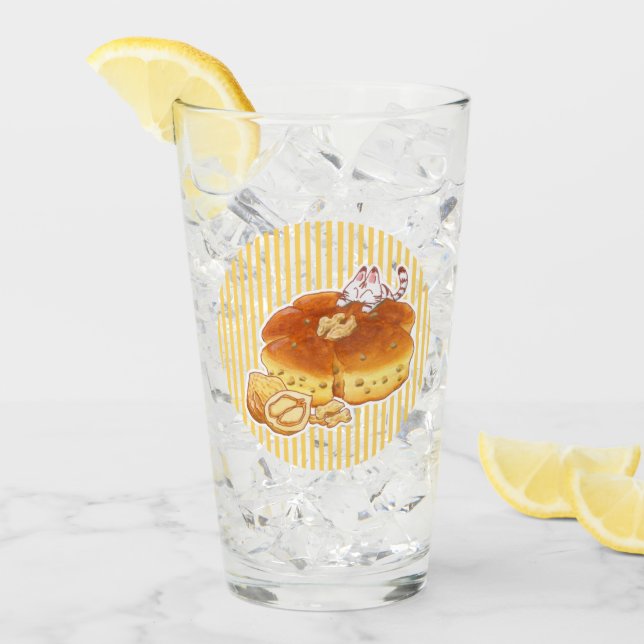 Little Cat & Walnut bread Glass (Front Ice)