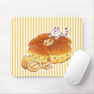 Little Cat & Walnut bread Mouse Mat