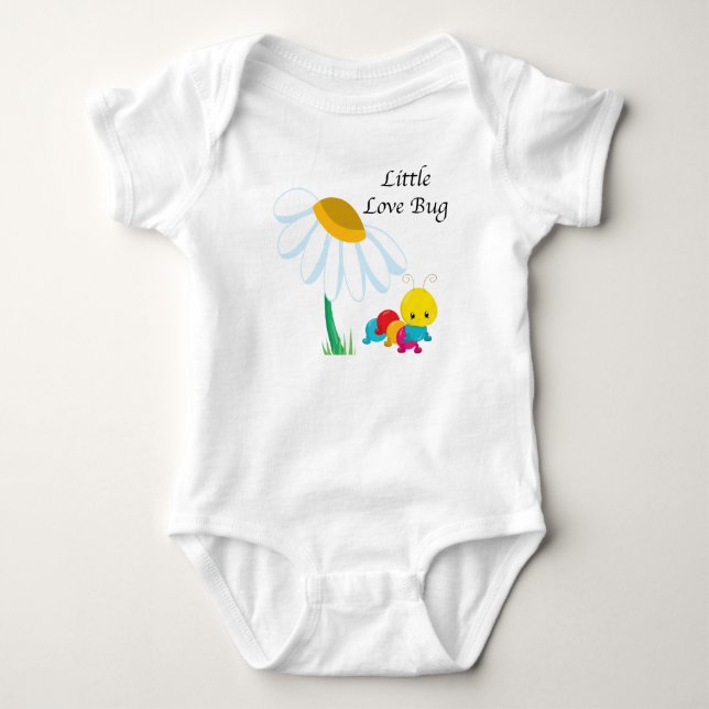 Little Caterpillar Love Bug Baby Bodysuit (Front)