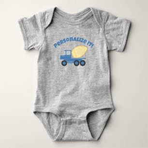 Little Cement Truck Baby Bodysuit