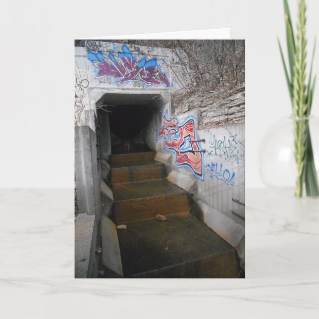 "Little Cement Waterfall" Congratulatory Card (Front)