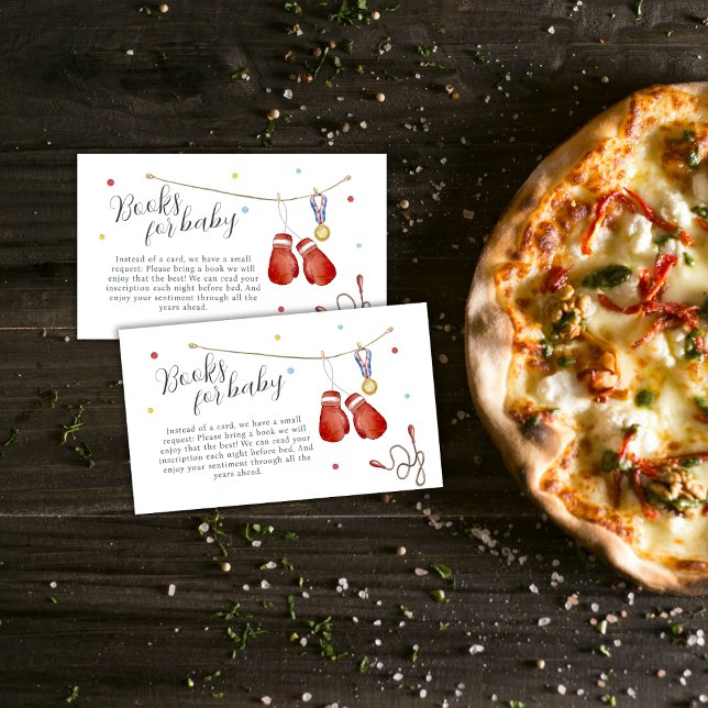 Little Champion Boxing Books For Baby Shower Enclosure Card (Little Champion Boxing Books For Baby Shower Enclosure Card)