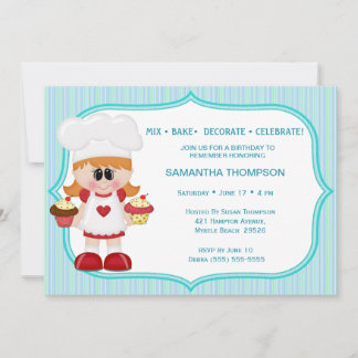 Little Chef Birthday Invitations