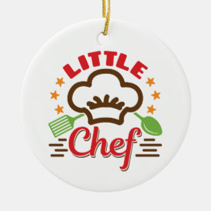 Little Chef Cooking Lover Kids Ceramic Tree Decoration