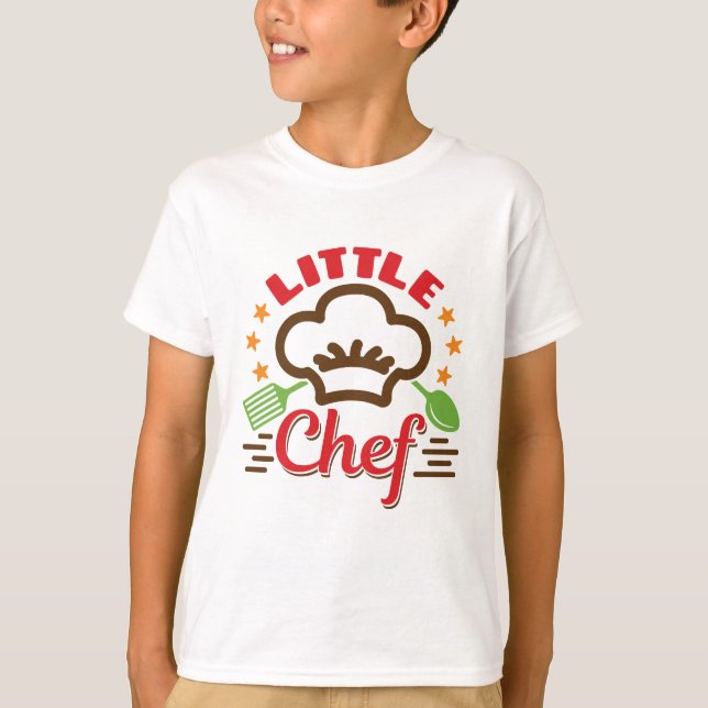 Little Chef Cooking Lover Kids T-Shirt (Front)