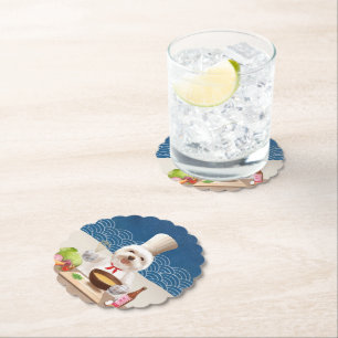 Little Chef Dog Paper Coaster