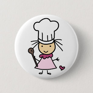 Little Chef Girl 6 Cm Round Badge