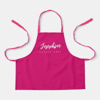 Little Chef Script Name Simple personalised Pink