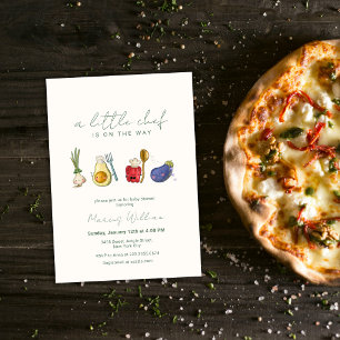 Little Chef Veggie Farmer's Market Baby Shower Invitation